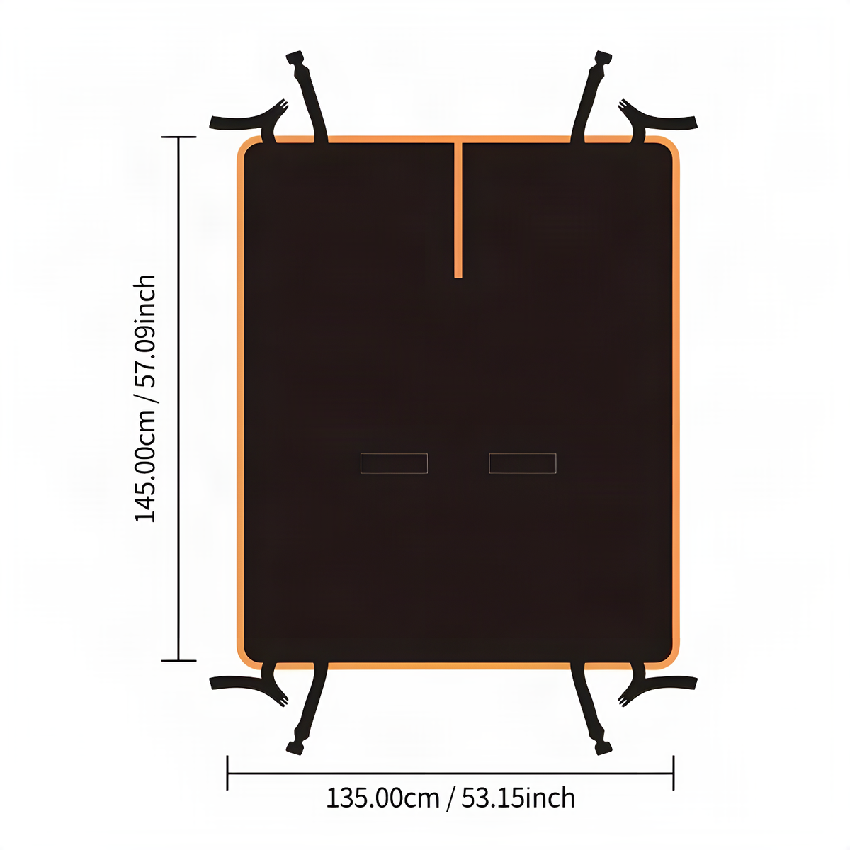 Oxford dog car hammock dimensions: 145 x 135cm