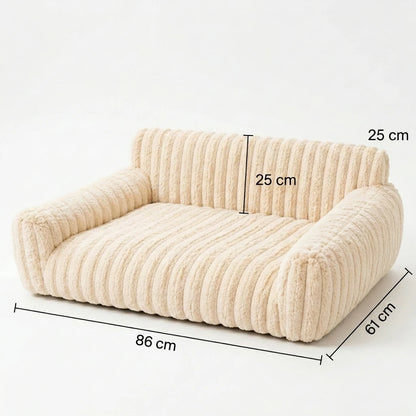 Cream corduroy sofa bed dimensions: 86 x 61 x 25cm