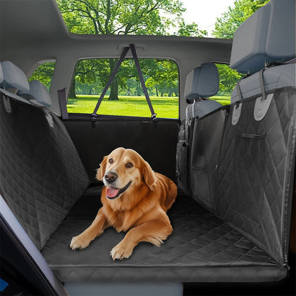 Back seat extender platform for dogs fitted in a car