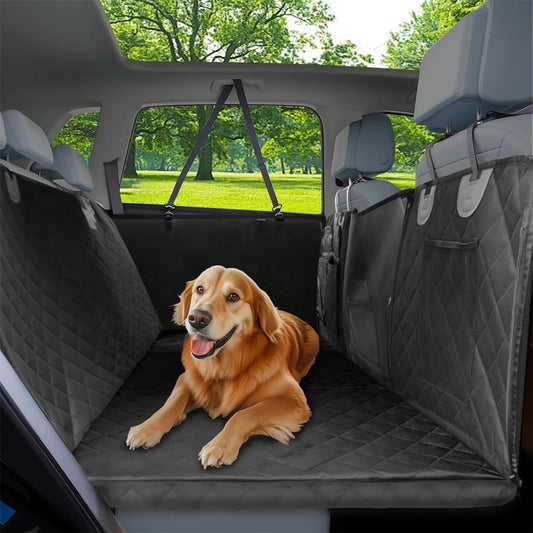 Back seat extender platform for dogs fitted in a car