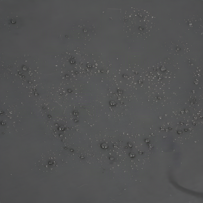 Water droplets beading on the water-resistant crate cover fabric
